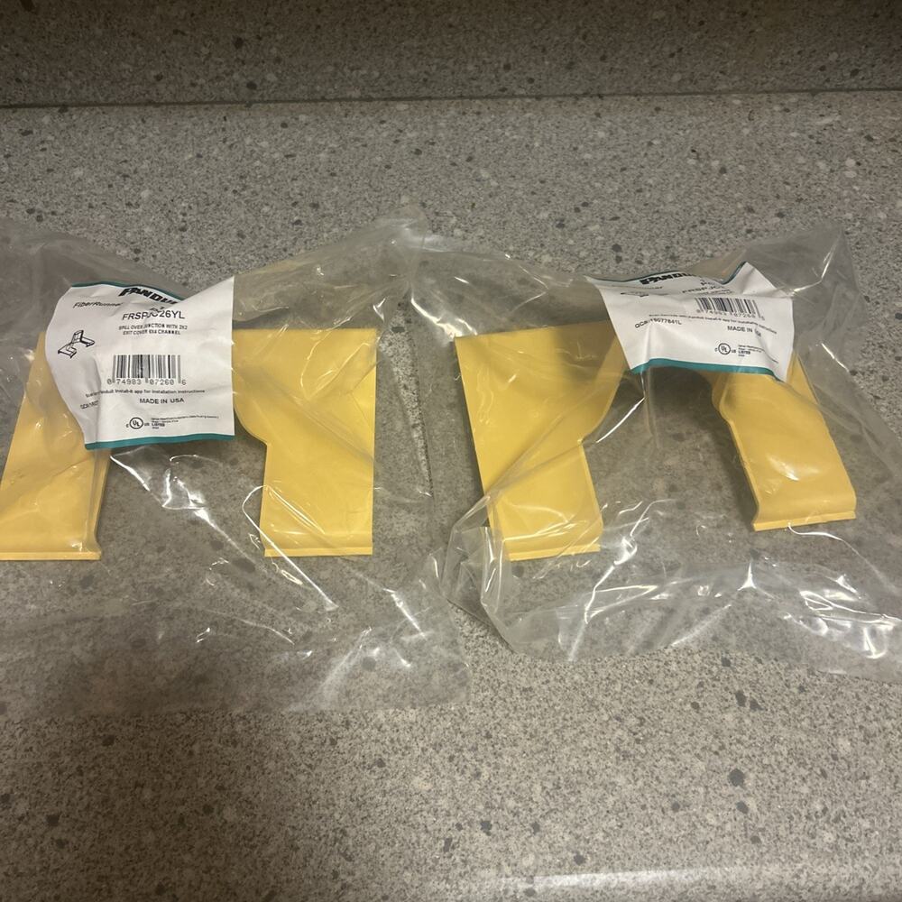 (2) Panduit FRSPJC26YL Spill Over Junction with 2x2 Exit Cover 6x4 Channel 1 PC